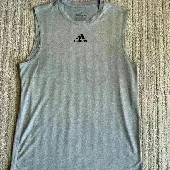 Adidas M Sleeveless Tee Gray - Picture 1 of 2